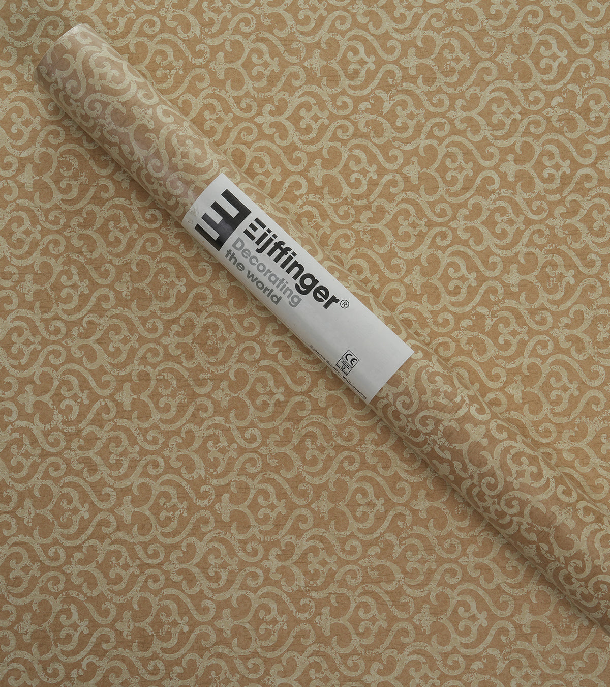 American Archive Rugged Brown Scroll Wallpaper 331754