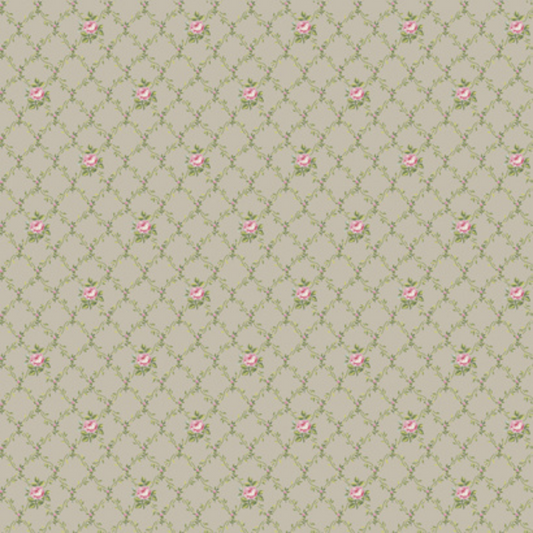 York Green Criss Cross Floral Design Wallpaper AK7415