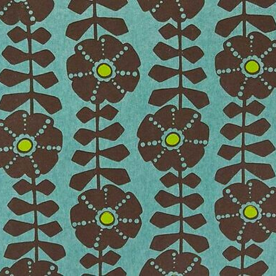 Flamenco Brown Floral Design Wallpaper 320714