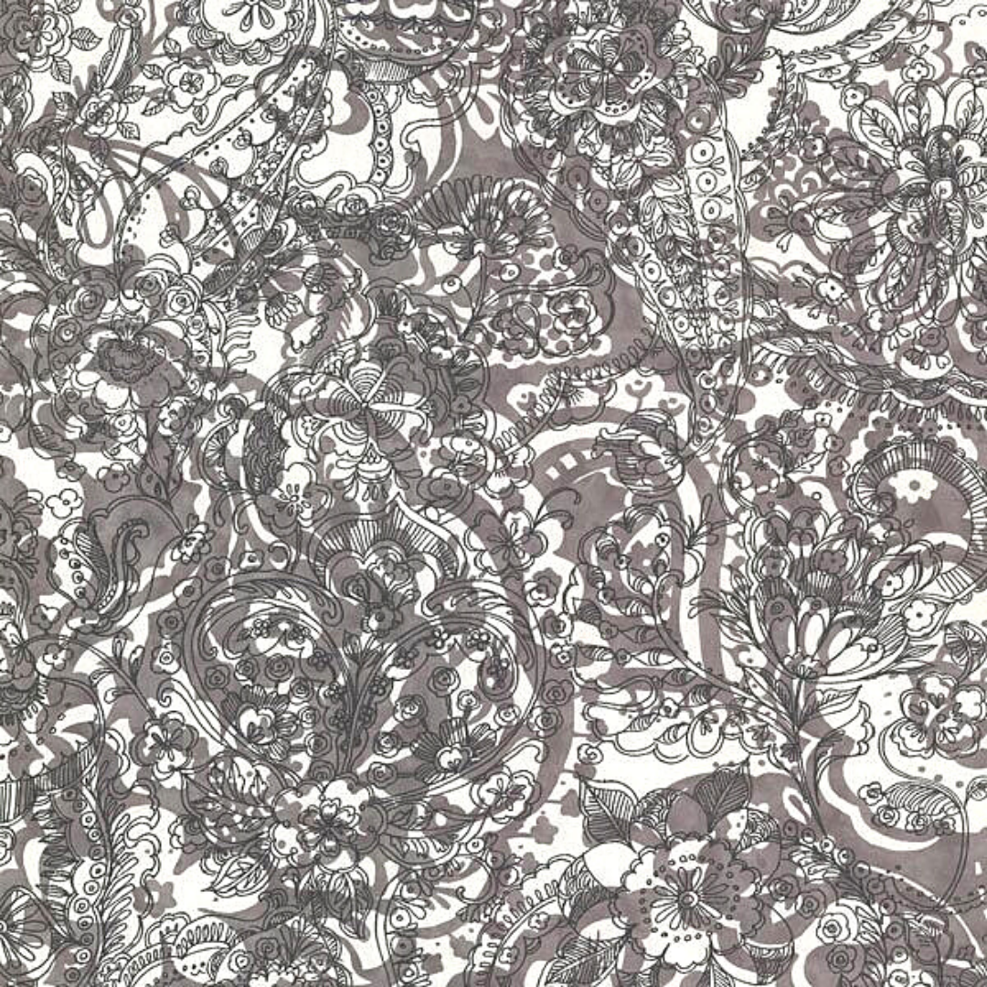Raval Light Brown & White Floral Design Wallpaper 341524