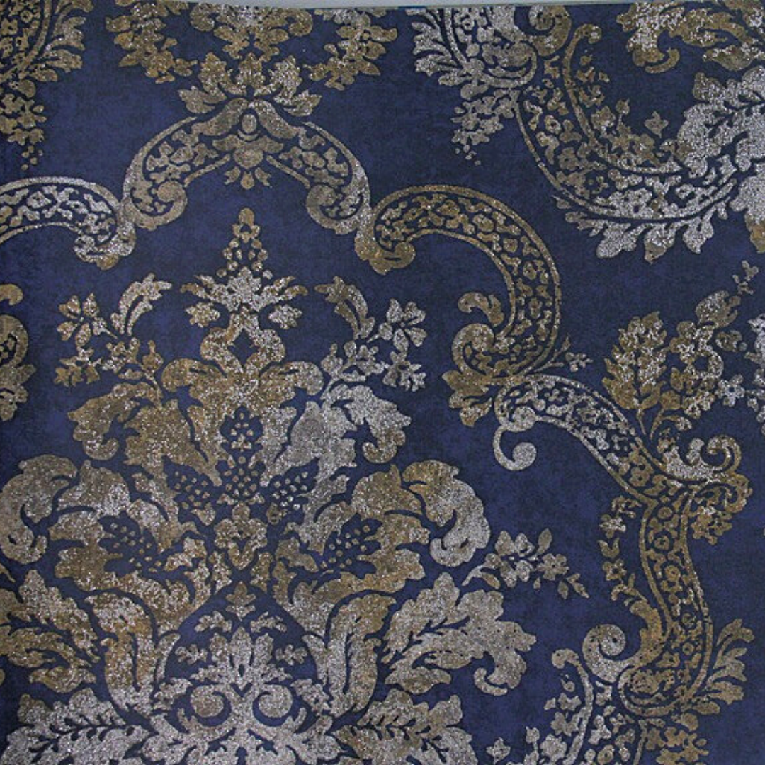 Lyndhurst Violet Baroque Motif Design Wallpaper 331925