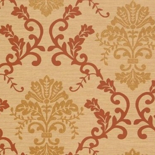 Lyndhurst Golden Damask Motif Design Wallpaper 331966