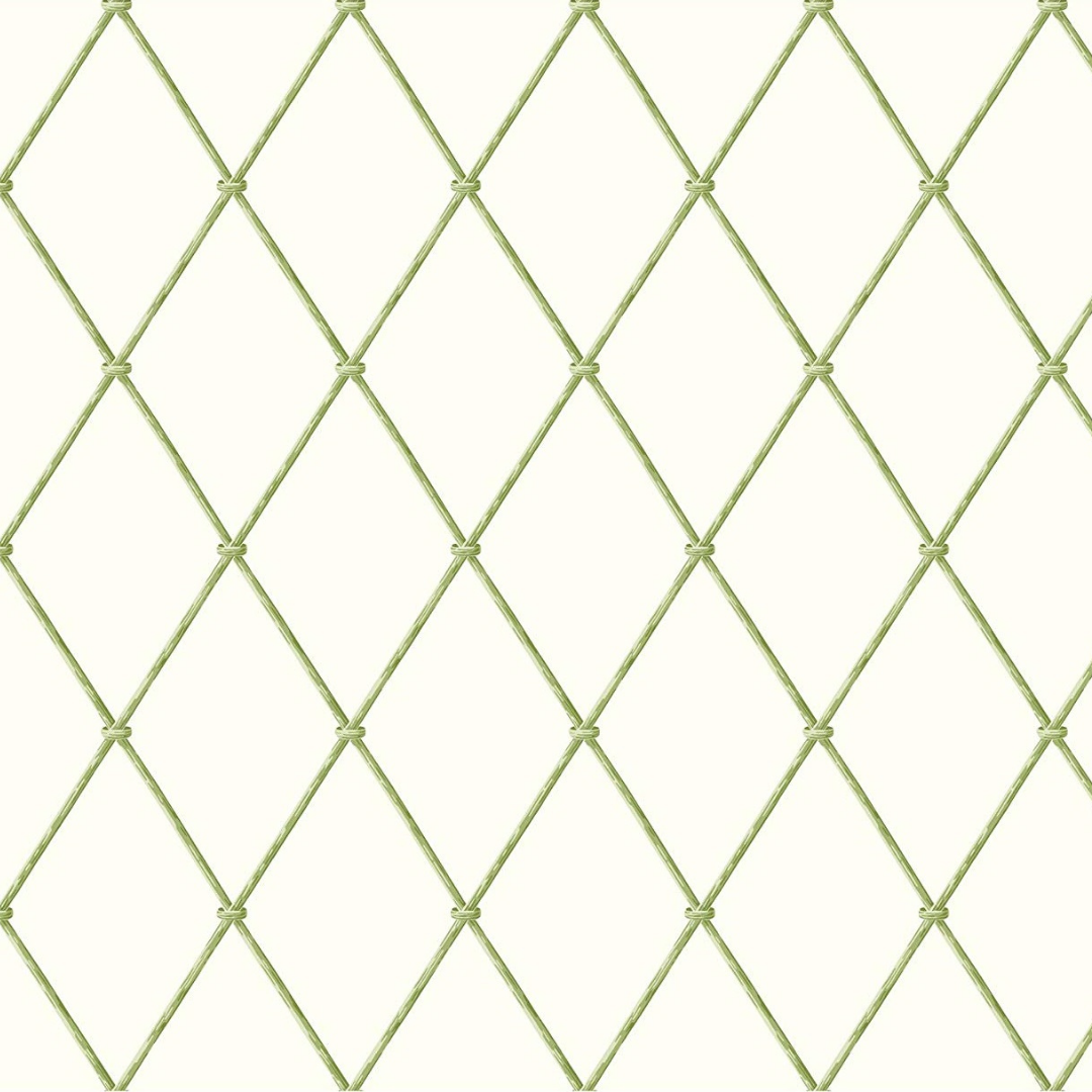 York Green Criss Cross Net Design Wallpaper AK7530