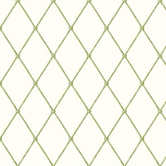 York Green Criss Cross Net Design Wallpaper AK7530