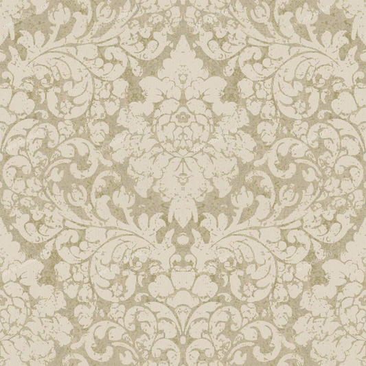 American Archive Brown Flocked Baroque Wallpaper 331770