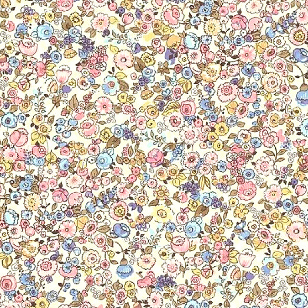 Raval Yellow, Sky Blue & Purple Floral Design Wallpaper 341534