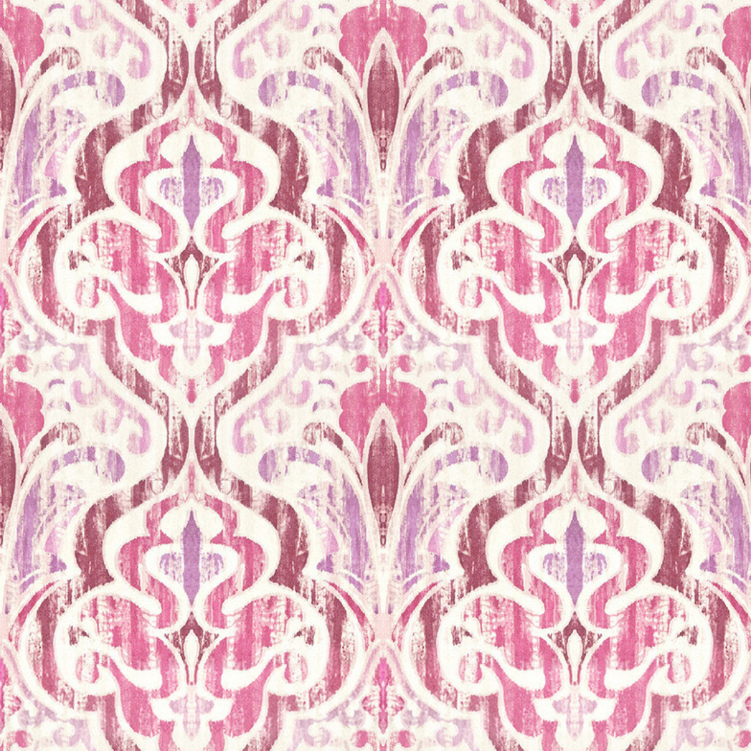 Flamenco Pink & Purple Damask Design Wallpaper 320743