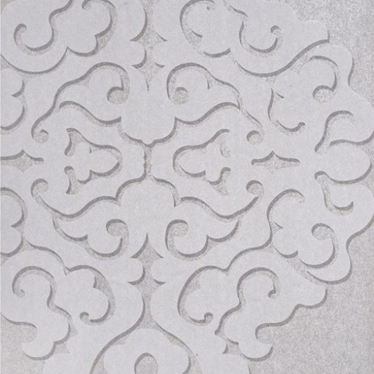 Zircon Silver Gray Modern Classic Wallpaper 317001