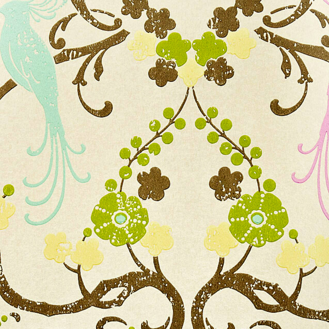Flamenco Beige Floral Design Wallpaper 320720