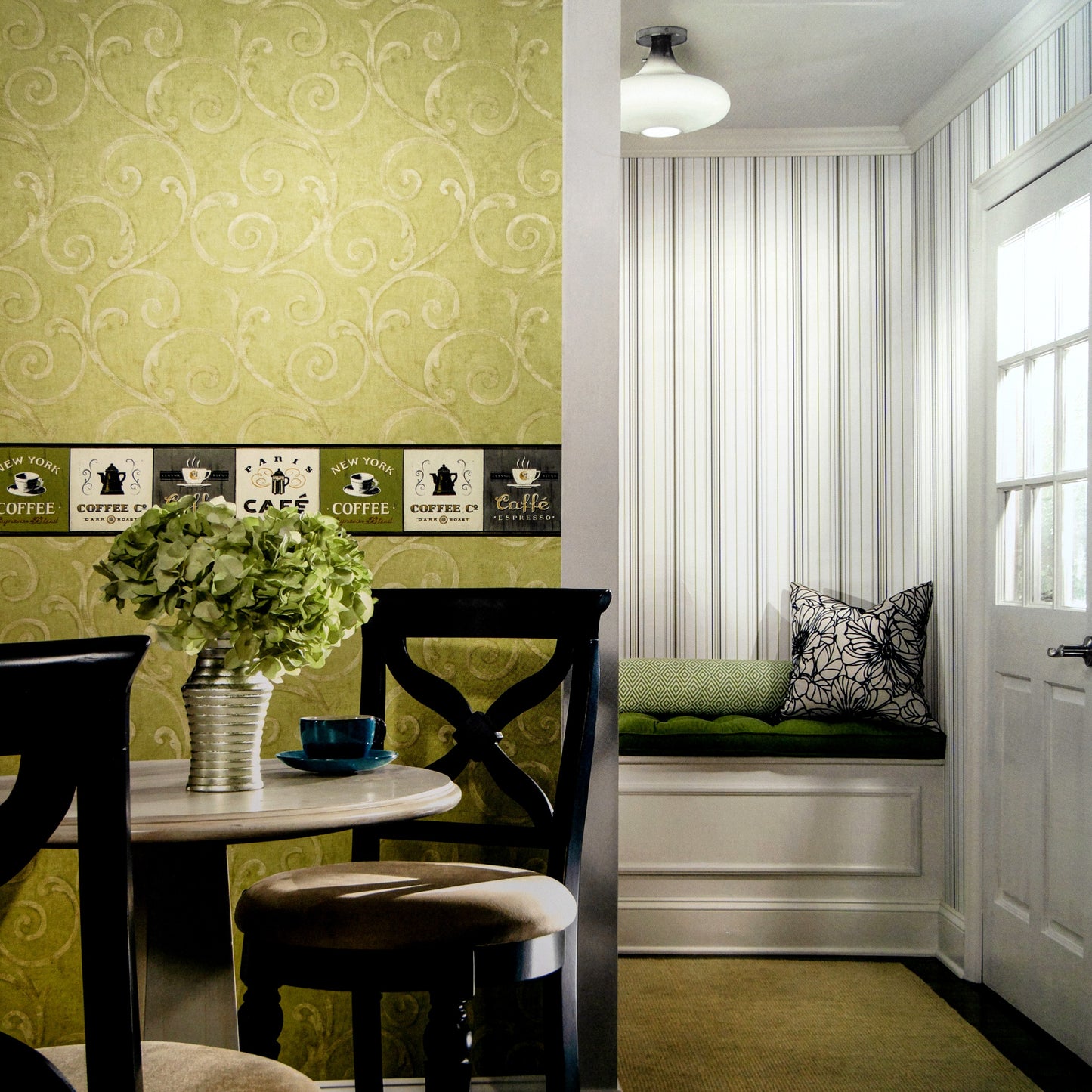 American Classic Beige Smudged Floral Swirls Wallpaper 330811
