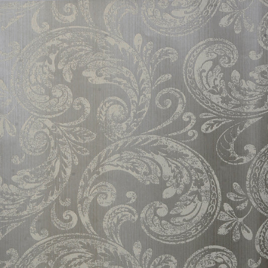 American Archive Silver Western Flocked Wallpaper 331738