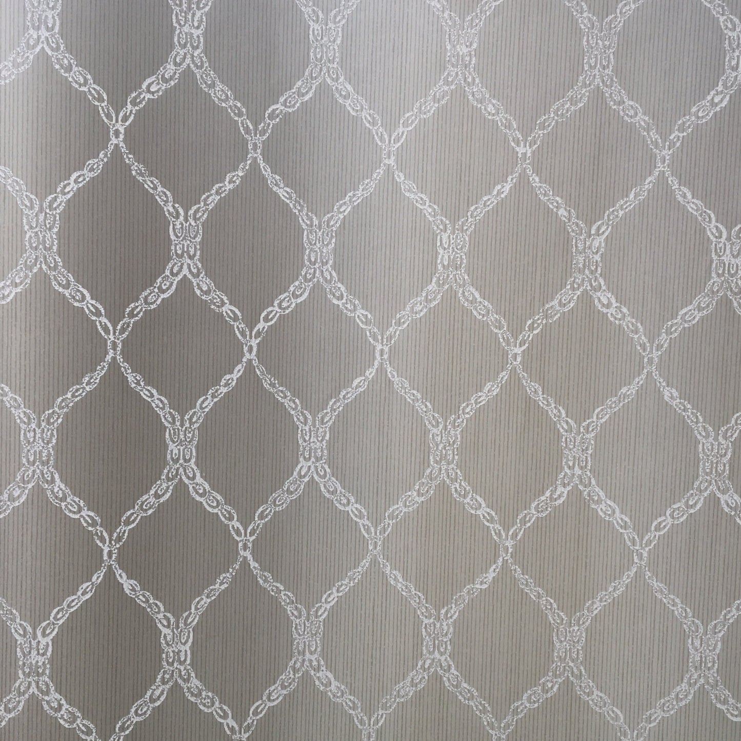 American Archive Muted Gray Quatrefoil Wallpaper 331762