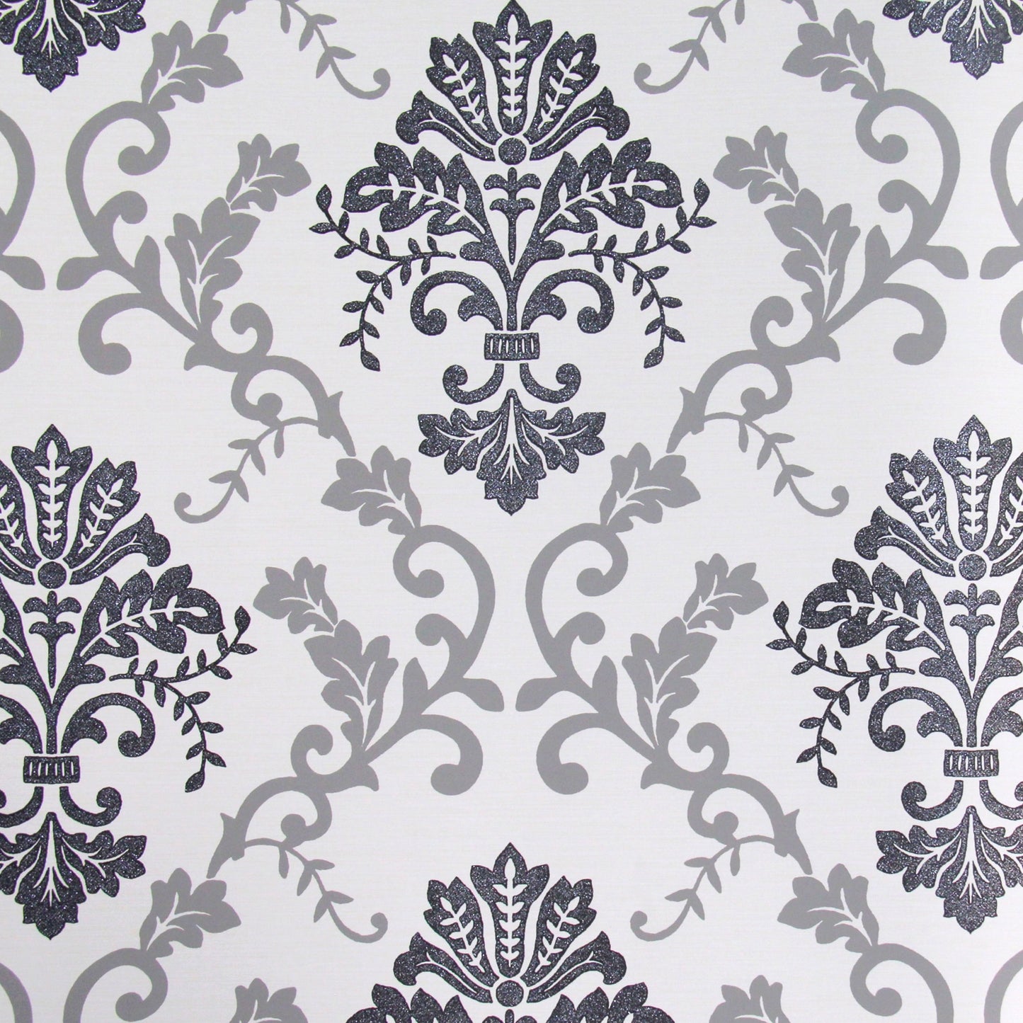 Lyndhurst Grey Baroque Motif Design Wallpaper 331948