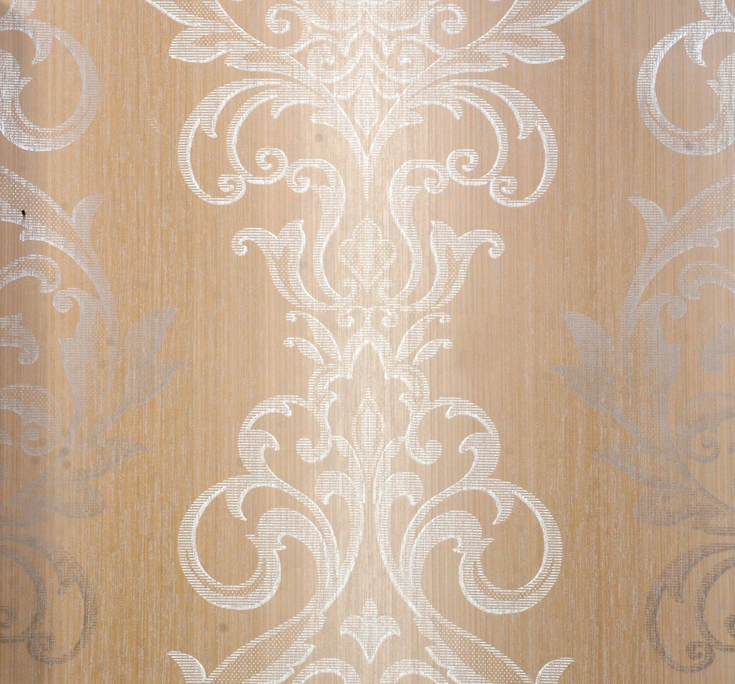American Archive Beige Modern Damask Wallpaper 331797