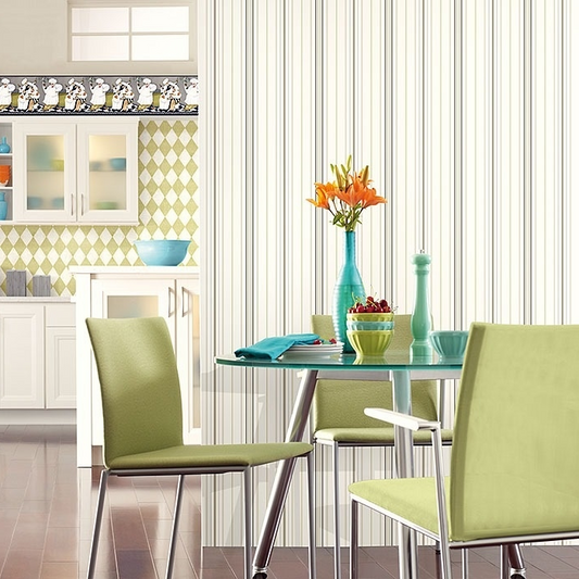 American Classic Brown Gray Barcode Stripes Wallpaper 330813