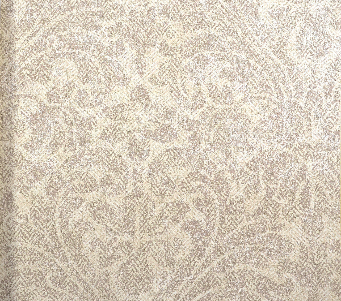 American Classic Off White Jacquard Herringbone Wallpaper 330860