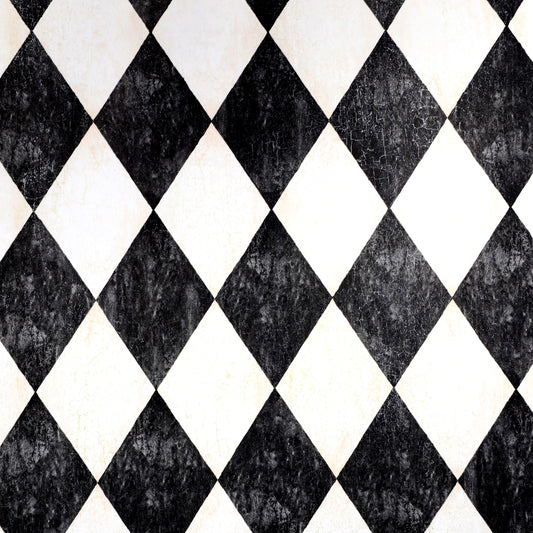 American Classic Black and White Harlequin Wallpaper 330832