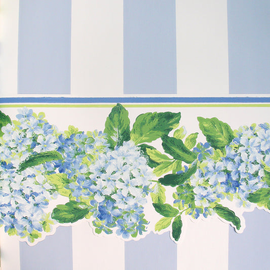 Lavender Dream Faded Blue Floral Design Wallpaper 322302