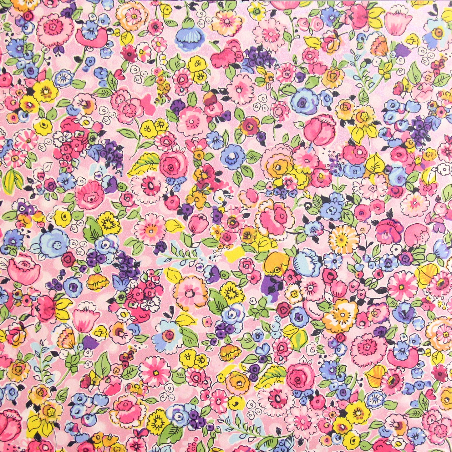 Raval Pink, Yellow & Blue Floral Design Wallpaper 341530