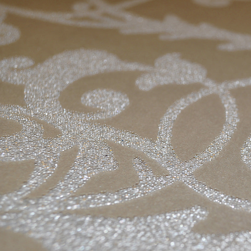 Gracia Sparkling Silver Nature Wallpaper 301212