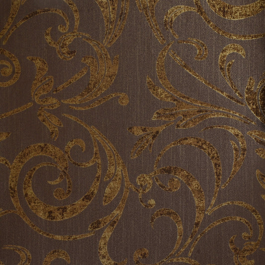 American Archive Polished Wine Red Damask Wallpaper 331709
