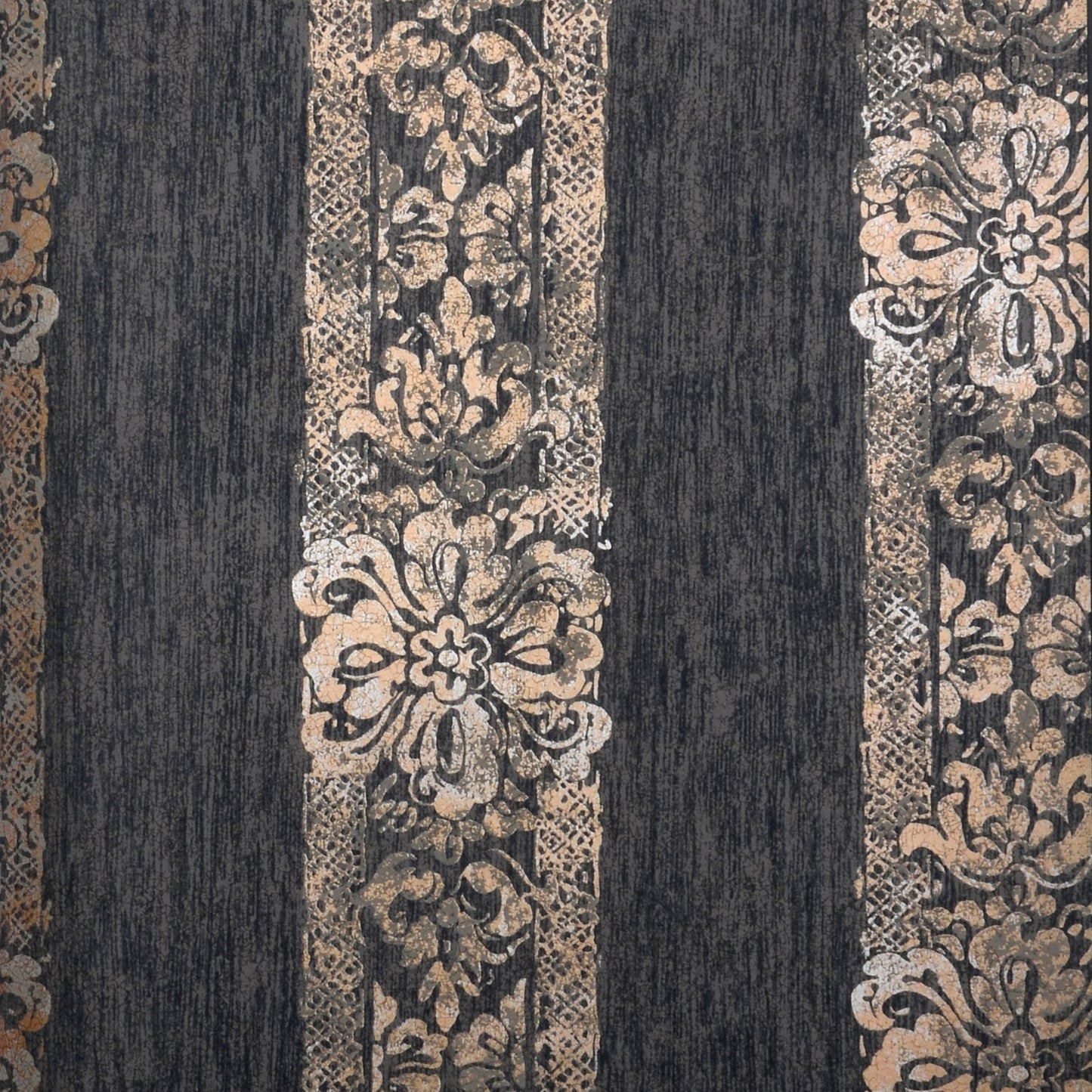 American Archive Indigo Striped Trellis Moire Wallpaper 331777