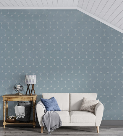 Gracia Sly Blue Oval Mod Wallpaper 301254