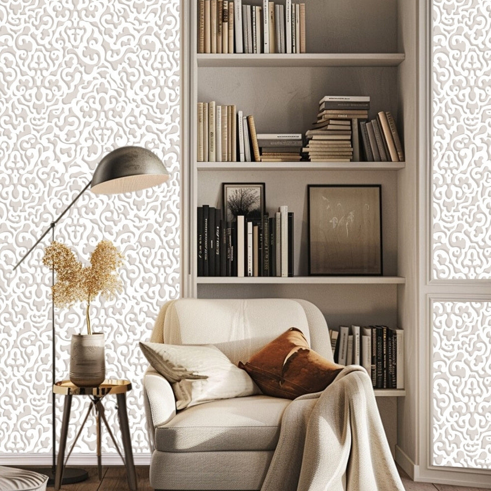 
                      
                        Zircon Beige Abstract Scroll Wallpaper 317010
                      
                    