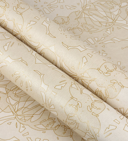 Zircon Beige Dotted Imperial Ogee Wallpaper 317061