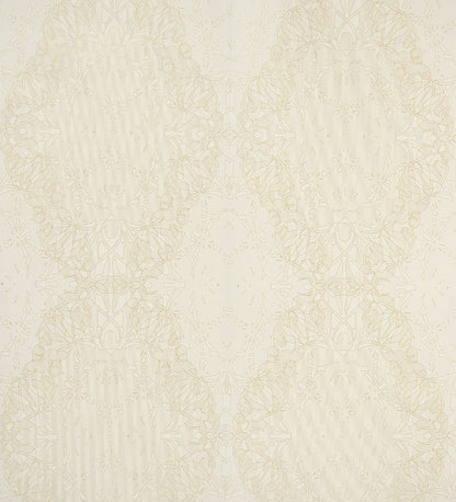 Zircon Beige Dotted Imperial Ogee Wallpaper 317061
