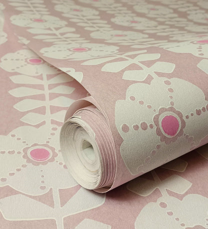Flamenco Pink Floral Design Wallpaper 320712