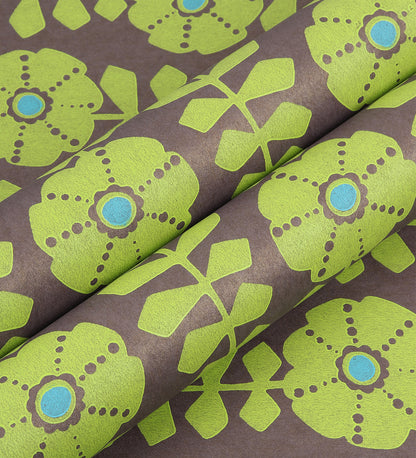 Flamenco Green Floral Design Wallpaper 320713