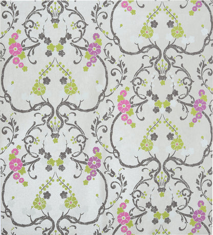 Flamenco Faded Orange Floral Design Wallpaper 320727