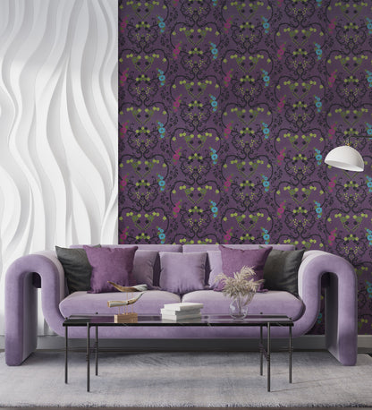 Flamenco Purple Floral Design Wallpaper 320729