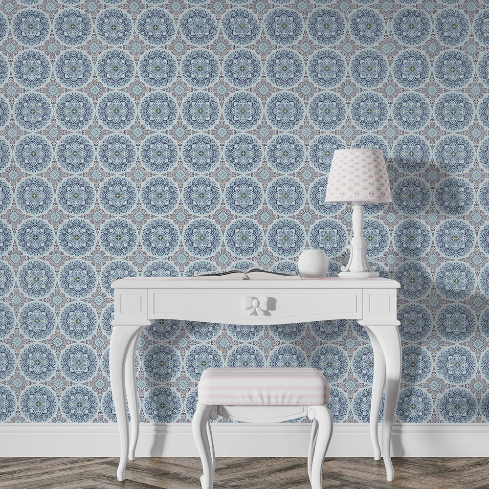 
                      
                        Flamenco Blue Circular Design  Wallpaper 320735
                      
                    