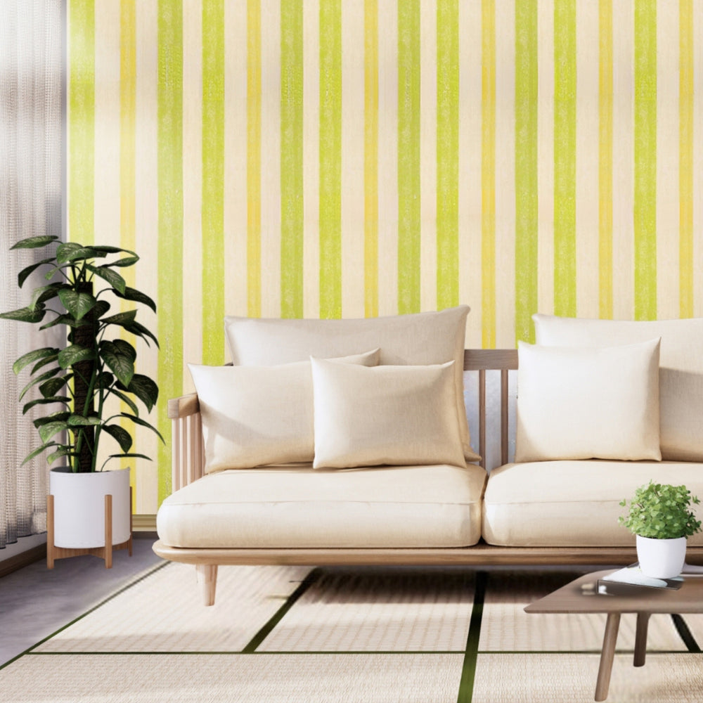 
                      
                        Flamenco Leafy Green Striped Design Wallpaper 320753
                      
                    