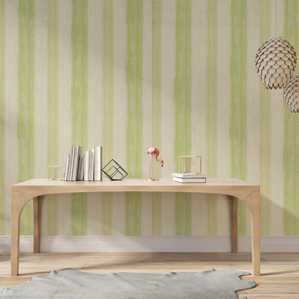 
                      
                        Flamenco Leafy Green Striped Design Wallpaper 320753
                      
                    