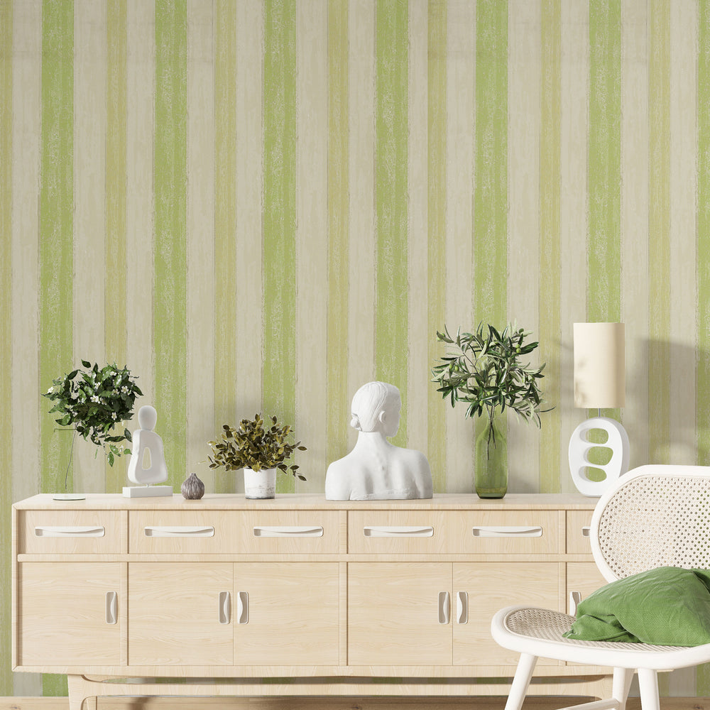 
                      
                        Flamenco Leafy Green Striped Design Wallpaper 320753
                      
                    