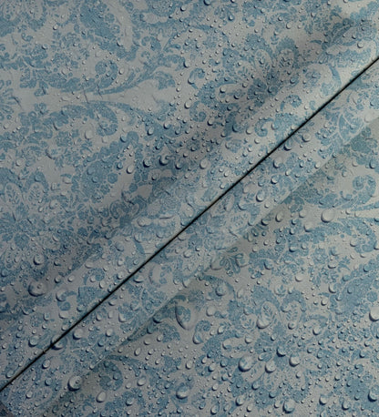 American Classic Cerulean Blue Baroque Wallpaper 330803