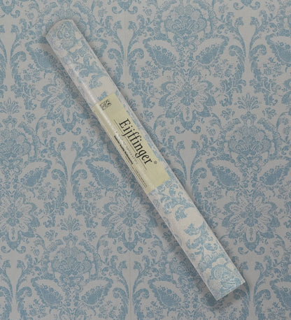 American Classic Cerulean Blue Baroque Wallpaper 330803