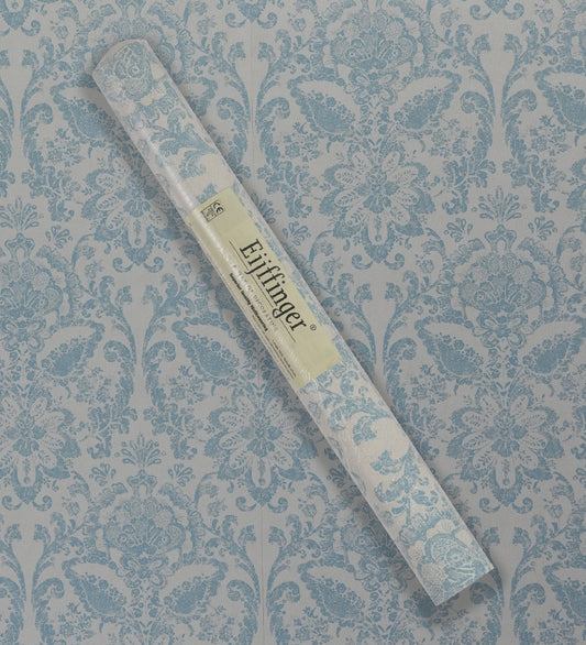 American Classic Cerulean Blue Baroque Wallpaper 330803