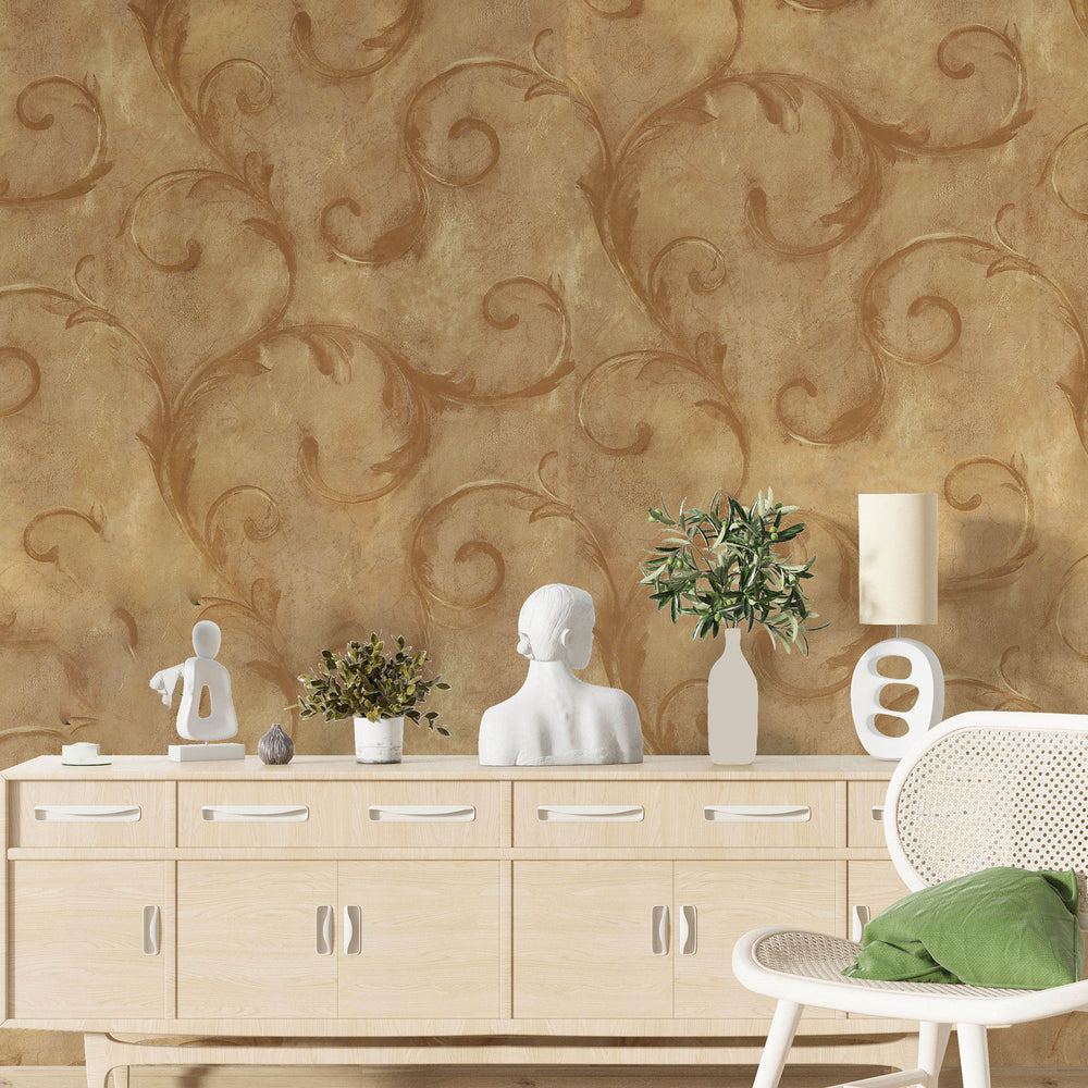 
                      
                        American Classic Jagged Gold Floral Swirls Wallpaper 330866
                      
                    