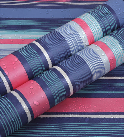 Raval Blue, Pink & White Striped Design Wallpaper 341512
