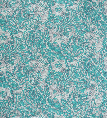 Raval Greenish Blue Floral Design Wallpaper 341520