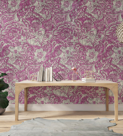 Raval Light Pink Floral Design Wallpaper 341522