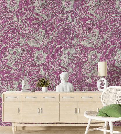 Raval Light Pink Floral Design Wallpaper 341522