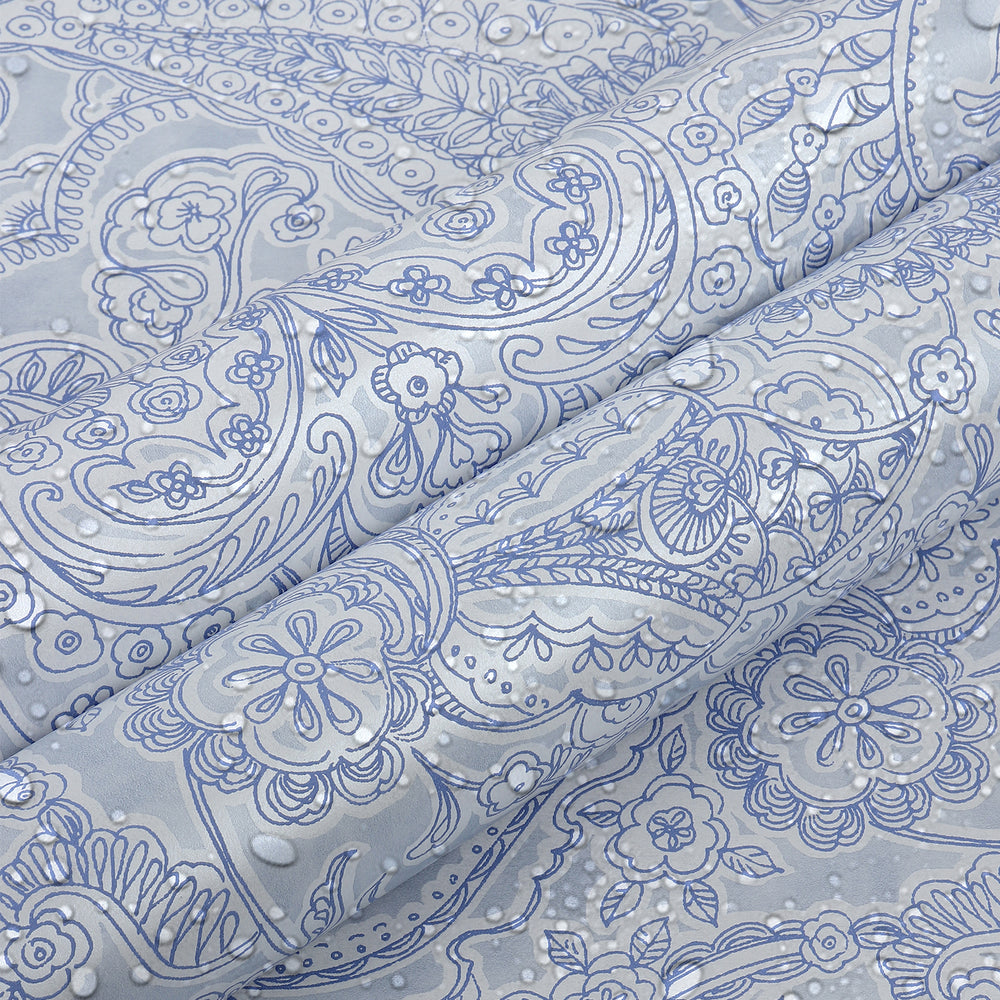 
                      
                        Raval Faded Blue Sketched  Floral Design Wallpaper 341525
                      
                    