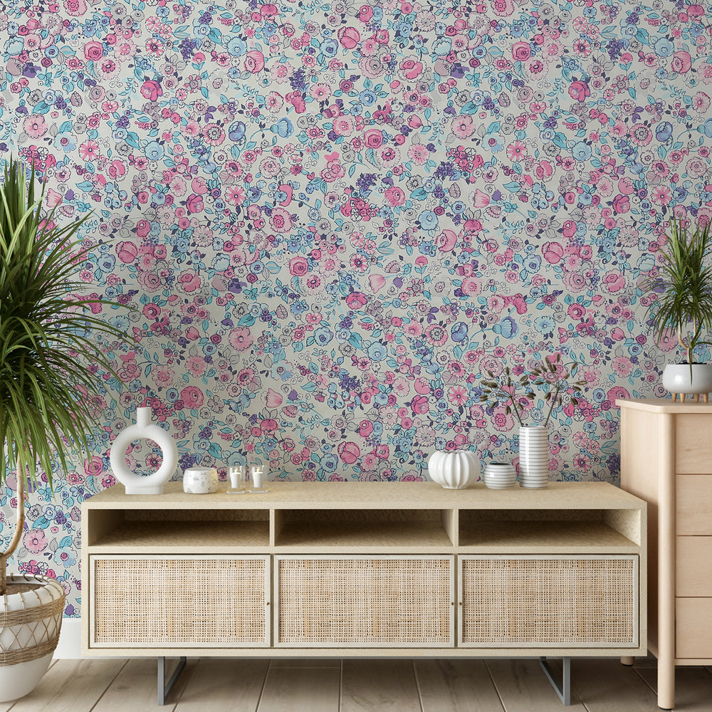 
                      
                        Raval Sky Blue, Pink & White Floral Design  Wallpaper 341532
                      
                    