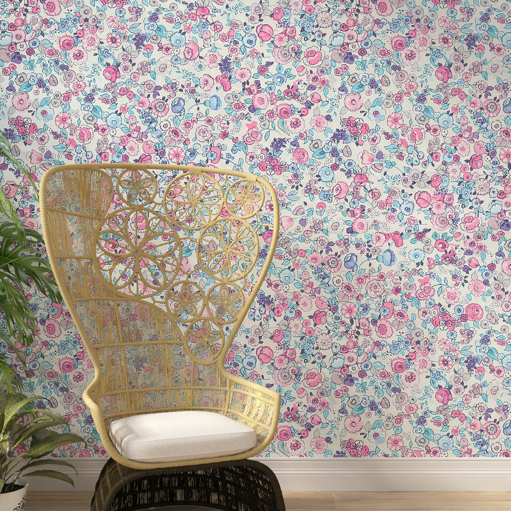 
                      
                        Raval Sky Blue, Pink & White Floral Design  Wallpaper 341532
                      
                    