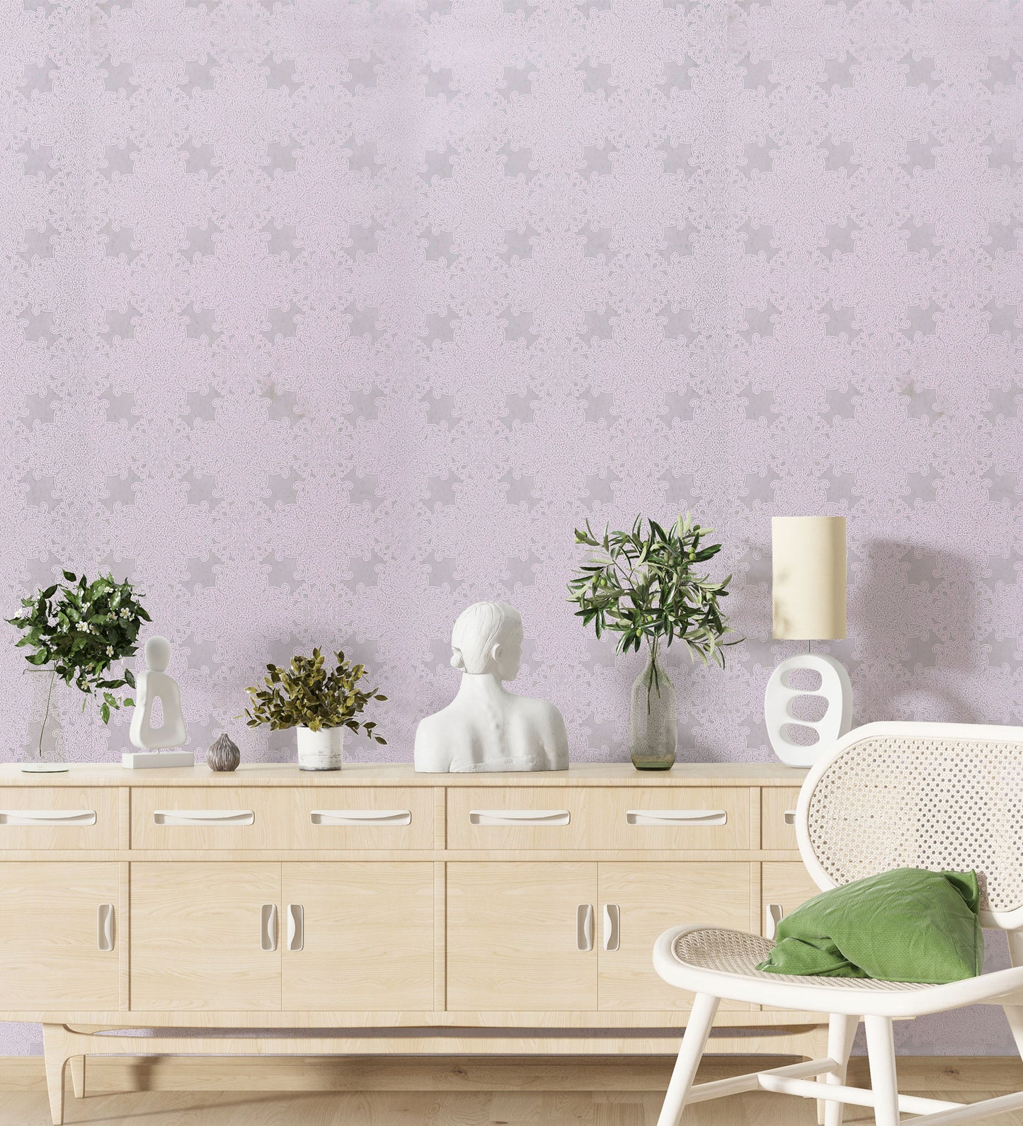 Whisper Pinkish Baroque Design  Wallpaper 352055